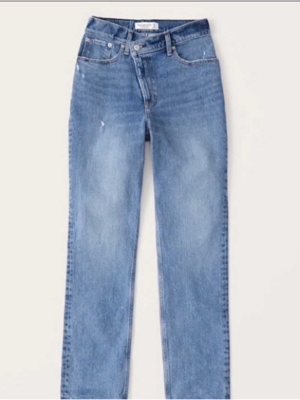 Women's Light Blue Straight Fit Abercrombie & Fitch Jeans